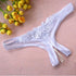 Lace G-String Crotch less Pearls Thong Panties